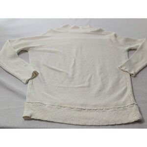 WE THE FREE People XS Casey Tunic Top Ribbed Mock Neck Long Sleeve White Cream